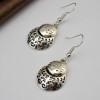 N-6115  Bohemian retro silver plated beatles shape statement necklace earrings set