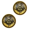 E-3729 vintage style bronze clear Pentagram eyes fashion earrings stud jewelry
