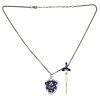 N-6120  Men New Ancient Silver Shield Sword  Vintage Chain Pendant Necklace Wholesale