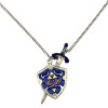 N-6120  Men New Ancient Silver Shield Sword  Vintage Chain Pendant Necklace Wholesale
