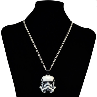 N-6118  New Fashion Silver Plated Alloy Star Wars Mask Pendant Necklace Jewelry