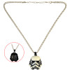 N-6118  New Fashion Silver Plated Alloy Star Wars Mask Pendant Necklace Jewelry