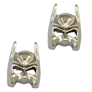 E-3730  Europe and the United States Fashion Film Batman Mask Earring Silver Plated Ear Stud Earrings For Women Jewelry