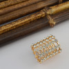 R-1335  Fashion Scarf Clips Gold&Silver Plated Hollow Out Charm Rhinestone Silk Scarf Buckle for Women Jewelry