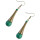 E-3735  2 styles,wheel shape  Baseball bat shape silver plated natural turquoise pendant hook earrings for women jewelry
