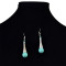 E-3735  2 styles,wheel shape  Baseball bat shape silver plated natural turquoise pendant hook earrings for women jewelry