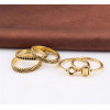 R-1342    5 Pcs/set Bohemian Style Vintage Silver/Gold Alloy  Nail Midi Rings Sets Women Jewelry