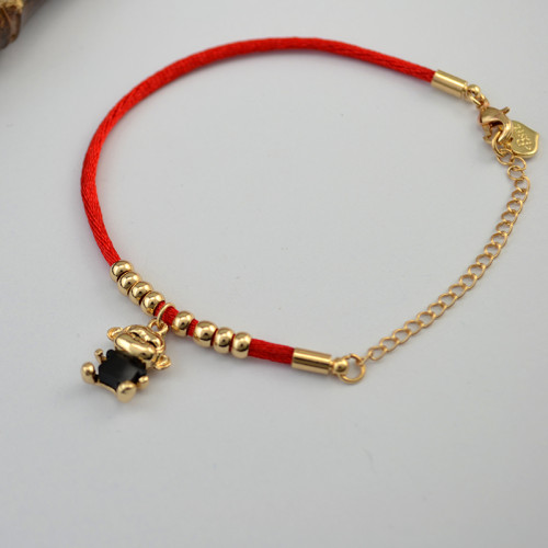 B-0684  Chinese Elements 4 Style cute Monkey Shape red Rope Bracelet for Women Jewelry