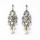 E-3734  Fashion Trendy Women Italina Style Silver Plated crystal earring Simulated Pearl Drop Dangle Earrings