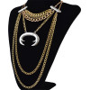 N-6149 2016 Newest design Western Vintage Gun Black Plated Alloy Chain Long Tassel  Pendant  Necklace for  Females Jewelry