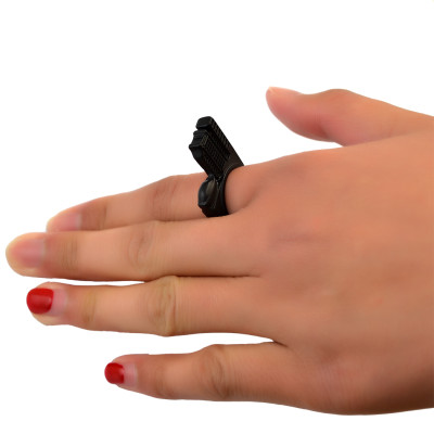 R-1346  New Fashion Black Stainless Steel Comics  Ring Christmas Holloween gifts
