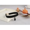N-6151 Fashion gold plated nylon rope tassel  statement bib necklace