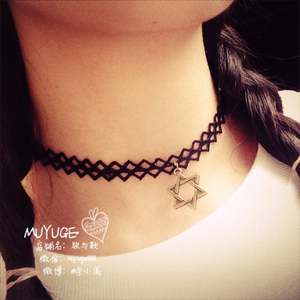 N-6152 Korea fashion sexy lace chain choker necklace for women jewelry