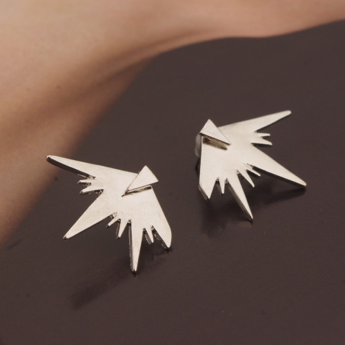 E-3746 Korea fashion gold silver black birds shape stud earring for women jewelry