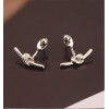 E-3750  New Fashion Unisex Punk Knotted Gold Plated Stud Earring