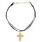 N-6157  3style Black Leather Cord Choker Charm Retro gold Tibetan pendant necklace