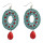 E-3770  Bohemian Fashion Resin Bead Turquoise Drop Dangle Earrings Jewelry