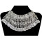 N-6170   ohemian Style Antique Silver Gold Alloy Fashion Chunky Necklaces Carved Flower Tassel Coins Pendant Bib Statement Necklace Women Jewelry