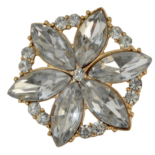 P-0317 European Style Gold Alloy Fashion Brooch Charm Crystal Rhinestone Flower Pins Brooches For Women Jewelry