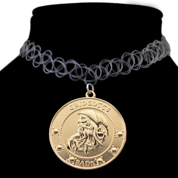 N-6181  harry potter Fashion spiral acrylic chain Gringotts bank coins magic necklace