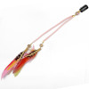 F-0323 Retro Style Rope Chain Resin Beads Feather Charm Tassel Hairband Accessory