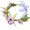 F-0319  Floral Hoop Headband Wedding Beautiful Purple Flower Leaf Garland Bridal Hair Wreaths Women Girls Festival Wedding Party Accessories