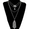 N-6213  Bohemian style retro alloy plated multi-layer chian long pendant chain tassel necklace jewelry