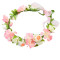 F-0327 Bohemian Style  Fashion  Wedding Hairband Charms Pink and White Flower Resin Beads Charm Hair Bridal Accessory Jewelry