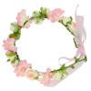 F-0327 Bohemian Style  Fashion  Wedding Hairband Charms Pink and White Flower Resin Beads Charm Hair Bridal Accessory Jewelry