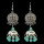 E-3773  Bohemian Silver Plated Turquoise  Dangle Earring Tassel Drop Earrings
