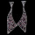 E-3776 Unique Triangle Irregular Silver Large Long Earrings Full Rhinestone Crystal Statement  Drop Earring