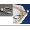 R-1349  2016 Fashion stainless steel spiral pearl 2 rings set trendy jewelry
