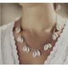 N-6219 Fashion beach boho gyspy silver plated natural shell tassel pendant necklace