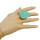 R-1358   Bohemian Fashion silver plated irregular turquoise beads finger ring jewelry