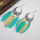 E-3784 Fashion bohemian style crescent pendant feather tassel dangle earrings jewelry