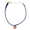 N-6243 6 Styles Fashion Blue Cowboy Chain Charm Choker Pendant Necklace For Women Jewelry