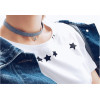 N-6243 6 Styles Fashion Blue Cowboy Chain Charm Choker Pendant Necklace For Women Jewelry