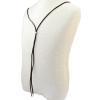 N-6240 European Fashion Simple Brown Long Leather Chain Pendant Necklace Jewelry