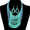 N-6254 Bohemia Women Multilayer Necklace Earring Resin Beads Necklace Jewelry Set 6 Colors