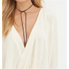 N-6242 Simple Long Leather Rope Chain Sexy Necklace 4 Colors
