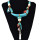 N-6253 3 Colors Ethnic Style Leather Chain Ivory Fashion Necklaces & Pendants Leaf Antlers Resin Beads Necklace Women Jewelry