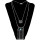 N-6252  Bohemian 3 Multilayers Gold Silver Plated Long Tessel Chain Pendant Natural Turquoise Beads Necklace