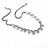 N-6249 B-0730 Fashion Arrival Engraved Coin Necklace and Bracelet Rope Chain Oval shape Shell Necklace and Bracelet set for women jewery
