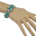 B-0720 Bohemian Style Silver Bracelet Turquoise Buteerfly Crystal Bangle Bracelet Jewelry