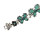 B-0720 Bohemian Style Silver Bracelet Turquoise Buteerfly Crystal Bangle Bracelet Jewelry