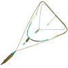 N-6261 Bohemian Vintage 3 Multilayers Long Chain Pendant Beads Owl Leaf  Natural Turquoise Necklace