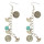N-6263 Fashion Punk Style Silver Plated Crystal Long Chain Neckalce Jewelry Set