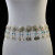 N-6267 Fashion  Style European  Gypsy Silver Plated Alloy Coin Tassel with  blue Resin Beads Belly Body Chain Waist  summer Chain Body Jewelry