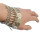 B-0729 Vintage Silver Plated Bracelet Carving Hollow Out Coin Bangle Bracelet for Women Jewelry