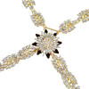 N-6278 European Tribal Summer Beach Fashion Gold Chain Charm Sexy Body Chain Resin Flower Crystal Rhinestone Necklace Women Jewelry